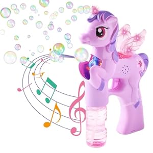 VikriDA Bubble Gun Machine for Kids Toddlers | 5000+ Bubbles Per Minute | Leak-Proof, Automatic Space Bubble Blower with Led Light- RANDOM COLOR