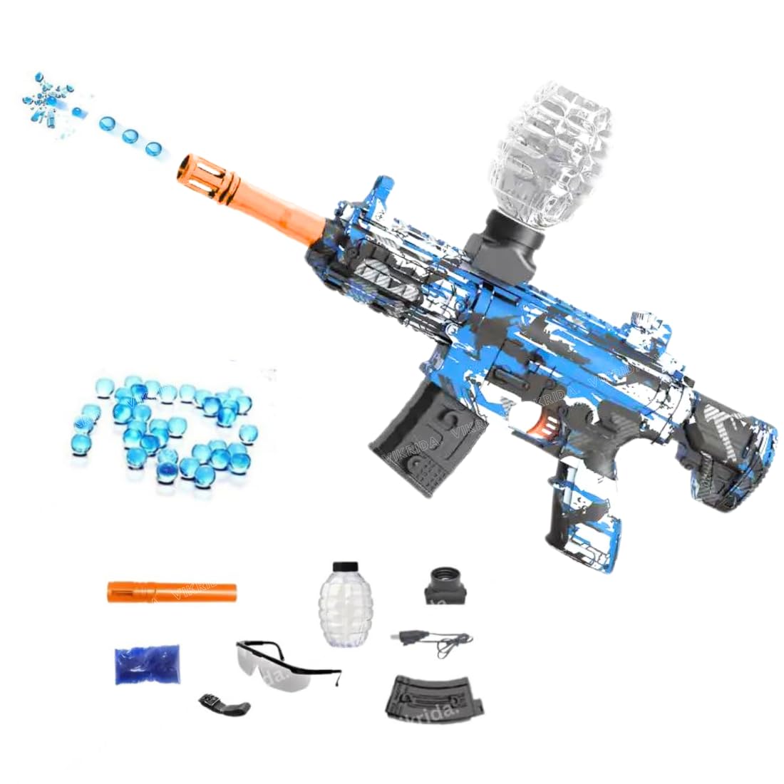 VikriDA Gel Ball Blaster Gun & Foam Blaster for Outdoor Activities Shooting Time with Gel Ball for Adult Original Airsoft Gun Automatic