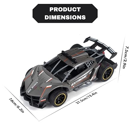 VikriDA Spray Runner RC car 1/12 Scale RC Car Toys 2.4 GHz Spray Racing Car with Rear Fog Stream LED Light and Sound - Multicolor