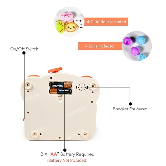 VikriDA Electronic Catcher Claw Machine Arcade Game | Mini Vending Machine | Arcade Candy Capsule Claw Game Prizes Toy For Kids,Multicolor