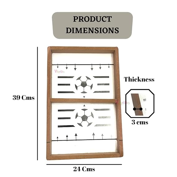 Vikrida Junior String Hockey Table Board Game, 39Cm Fast Sling Puck Board Game for Kids, Party Game for Parent Kids Family.