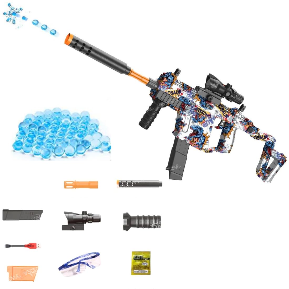 VikriDA Gel Blaster Velocity Gun Airsoft Gun Automatic Foam Blaster Water Gun for Outdoor Activities Shooting Time with gel bullets for Original Eco Water Ball Gun