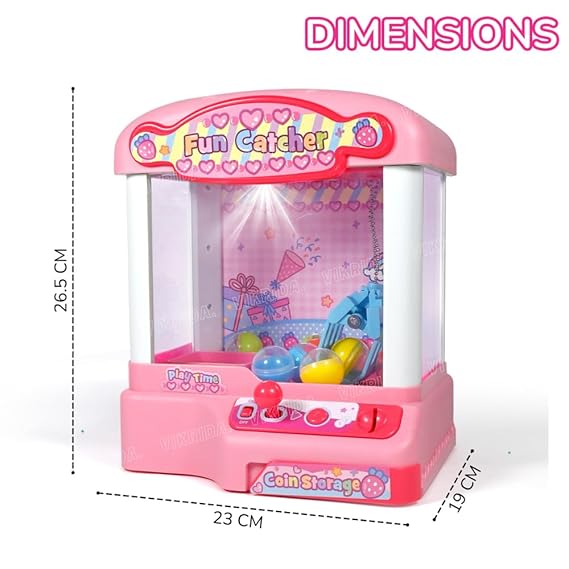 VikriDA Doll Catcher Grabber Claw Machine Arcade Game & Prize Dispenser Vending Machine with Light and Music Toys for Kids Visit the VikriDA Store