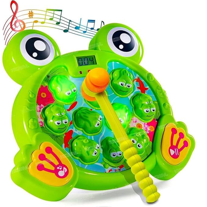 VikriDA Toys for 2 3 4 5 Year Old Boy,Toddler Toys Age 2-4, Frog Game,with 2 Modes,38 Levels, Music and Light-up, Baby Toy Gifts for Early Learning, Birthday Gift for Toddler Boy Toys