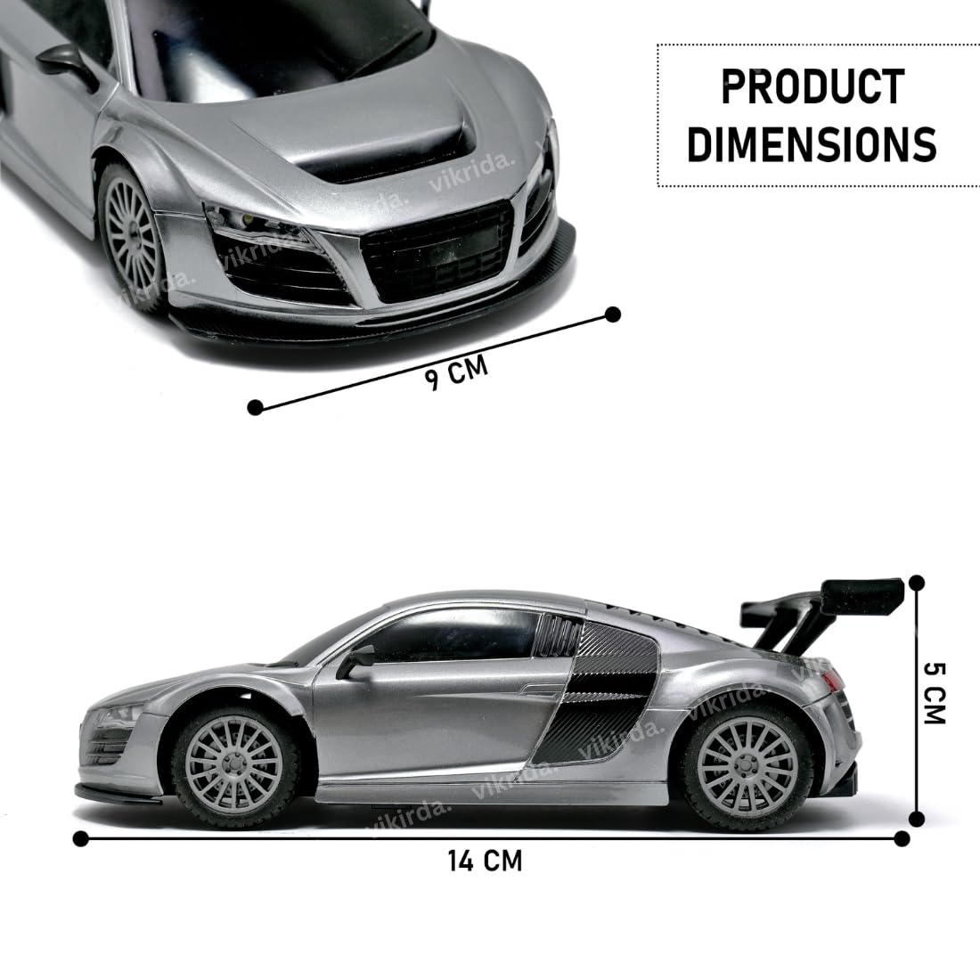 VikriDA Plastic Realistic & Classy Modern Design High Speed Rechargeable Remote Control Racing Car, RC Vehicle Toy for Kids