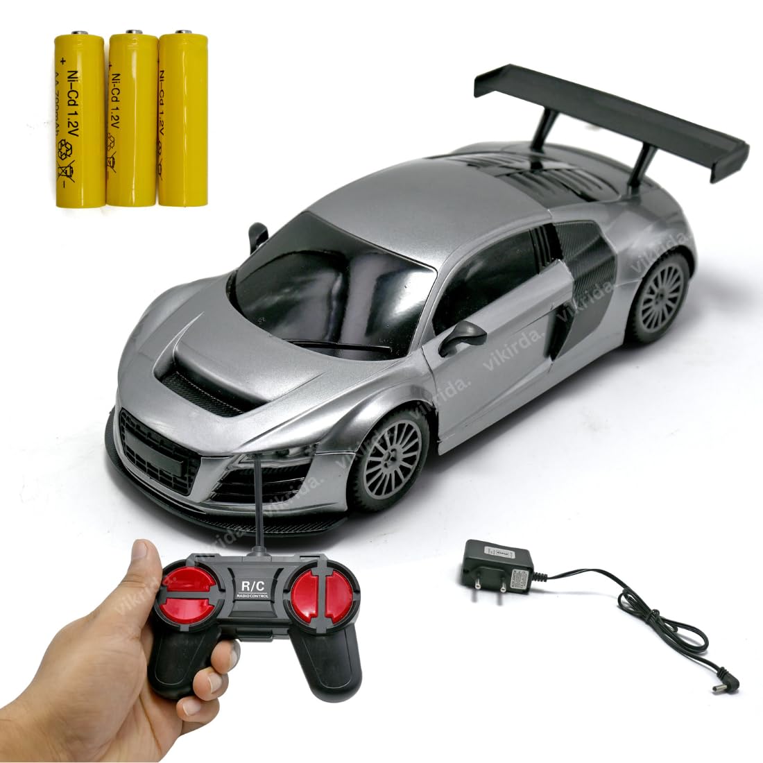 VikriDA Plastic Realistic & Classy Modern Design High Speed Rechargeable Remote Control Racing Car, RC Vehicle Toy for Kids