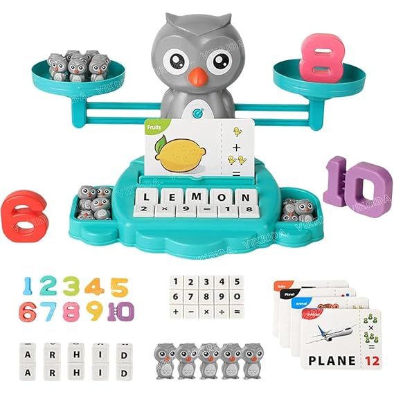 Vikrida OWL Balance Counting Toys|Cool Math Game for Kids Preschool Game|Educational Number Learning Toy|Fun Children'S Gift Kids Toy (OWL Balance)|Multicolor