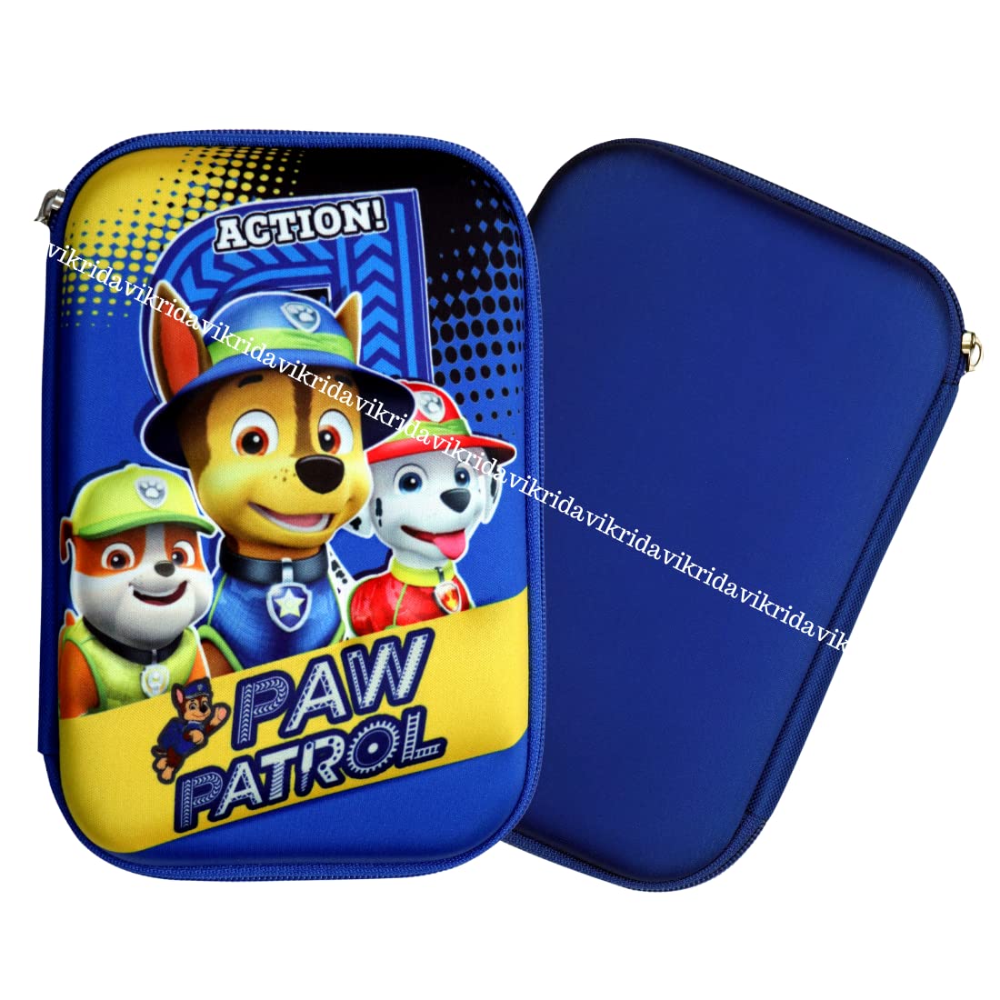 VikriDA Multipurpose Dog Jumbo Pencil Case, Pen & Pencil Pouch Bag for School Supplies for Kids