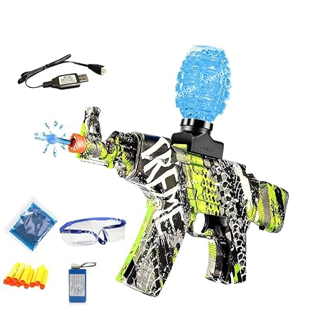 VikriDA Gel Ball Blaster Gun & Foam Blaster for Outdoor Activities Shooting Time with Gel Ball for Adult Original Airsoft Gun Automatic