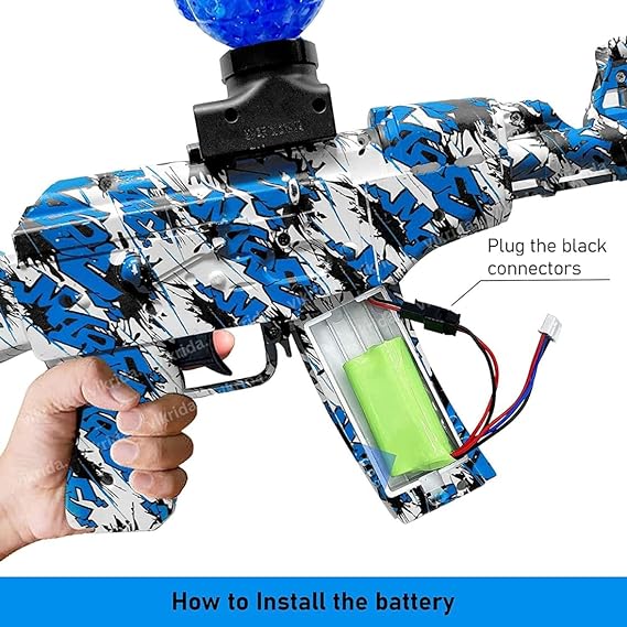 Vikrida Electric Gel Water Ball Blaster gun for Outdoor Activities Shooting Time with Gel Ball Beads - Eco-Friendly Bullets