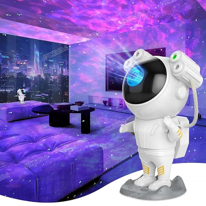 VikriDA Astronaut Light Projector with Remote, Astronaut Galaxy Star Projector Starry Night Light, Timer & Remote Control, Bedroom Ceiling Projector, Best Gifts for Children & Adults