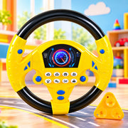 VikriDa Yellow Musical Pretend Driving Steering Wheel