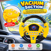 VikriDa Yellow Musical Pretend Driving Steering Wheel