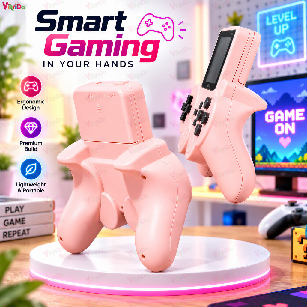 VikriDA S10 Pink Retro Gaming Console
