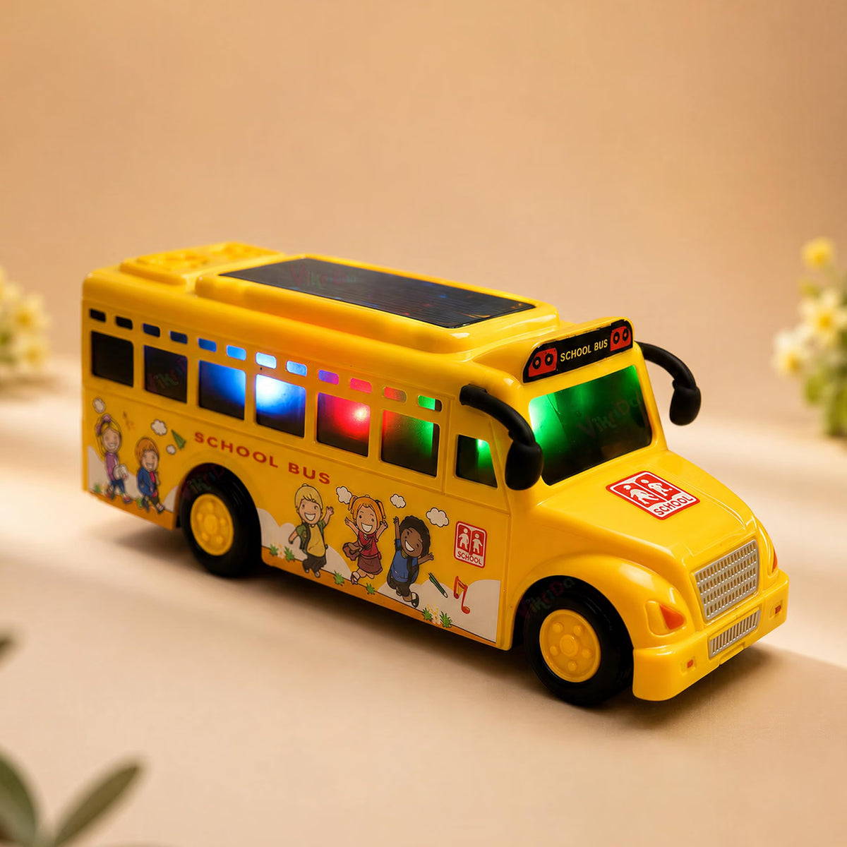 VikriDa Friction Powered School Bus Toy