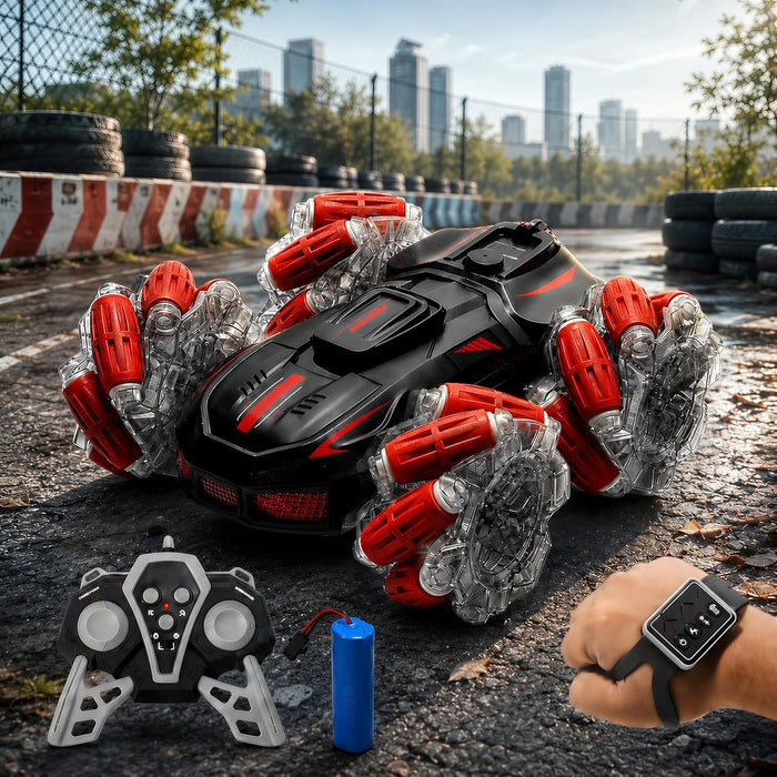VikriDa Watch-Controlled LED Extreme Stunt Car for Kids
