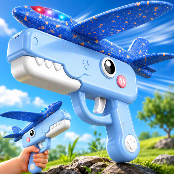 Dinosaur Airplane Launcher Gun Toy for Kids – Green