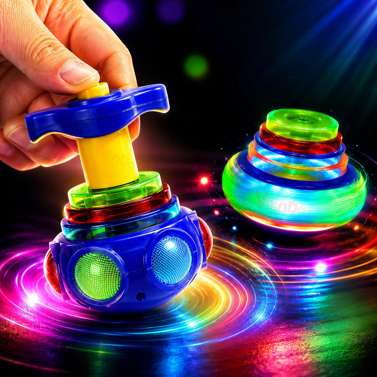 VikriDa Musical LED Spinning Top Toy