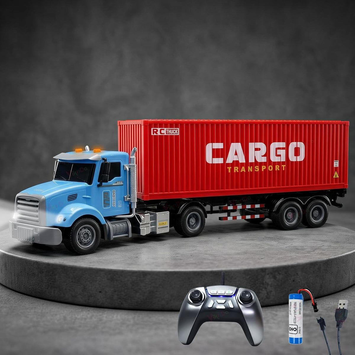 VikriDa RC Cargo Truck – Remote Control Truck Toy for Kids