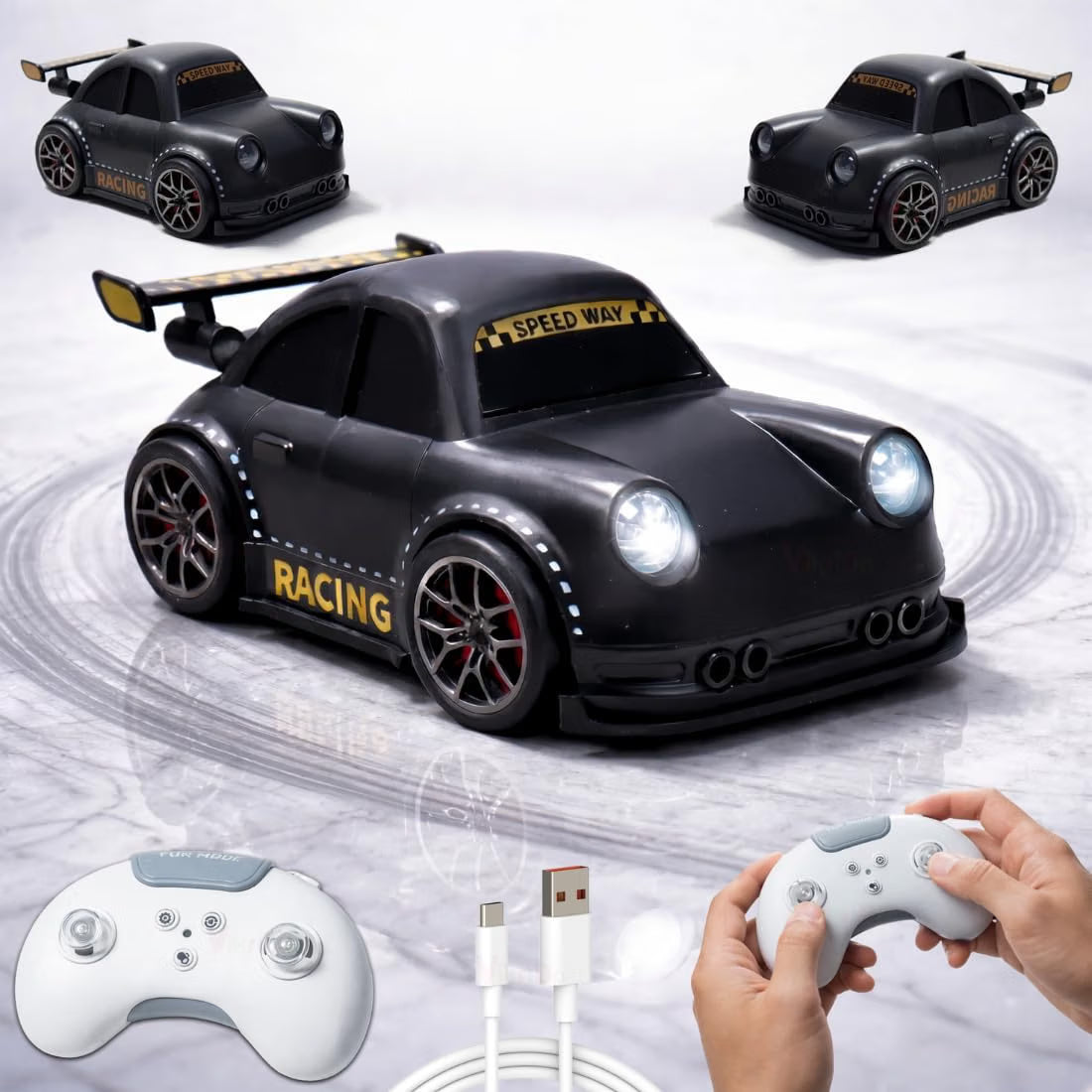 Black Mini RC Follow Me Car