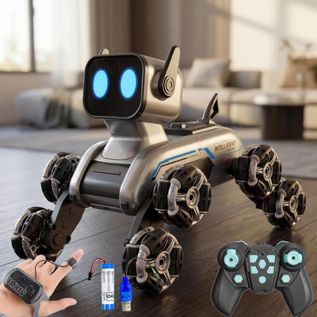 VikriDa Stunt Eight-Wheel Robot Dog for Kids