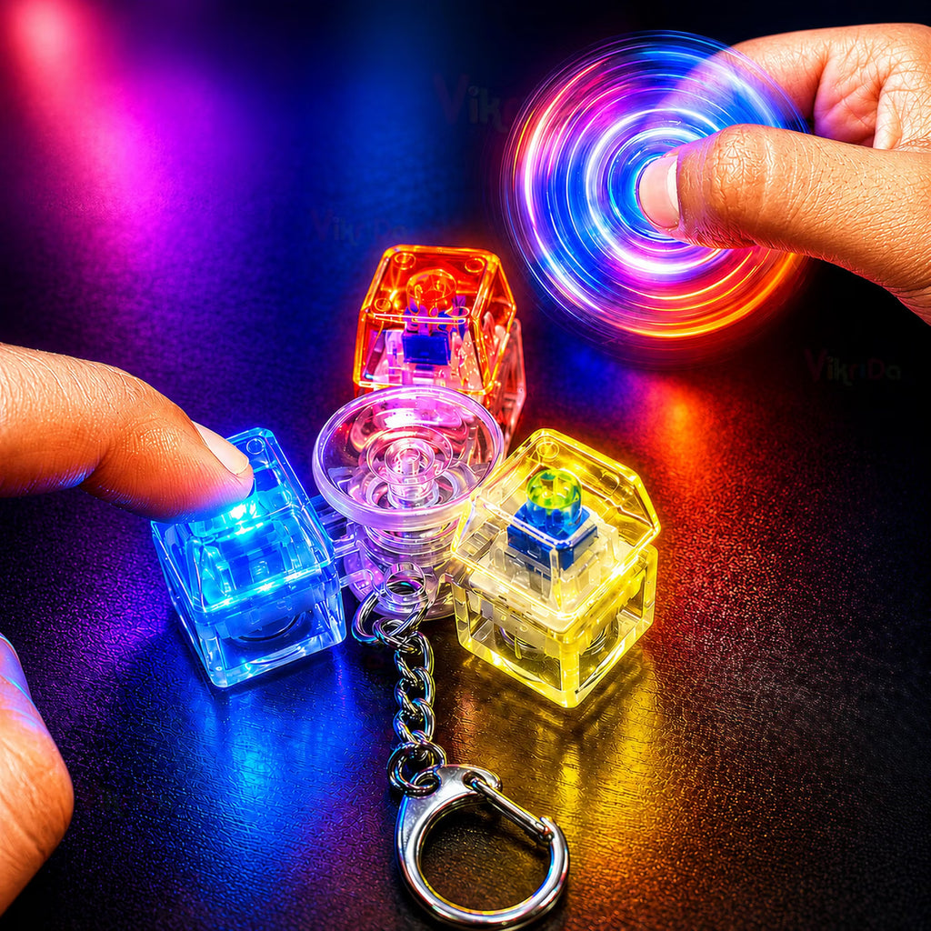 VikriDa 3-Key LED Keyboard Fidget Keychain