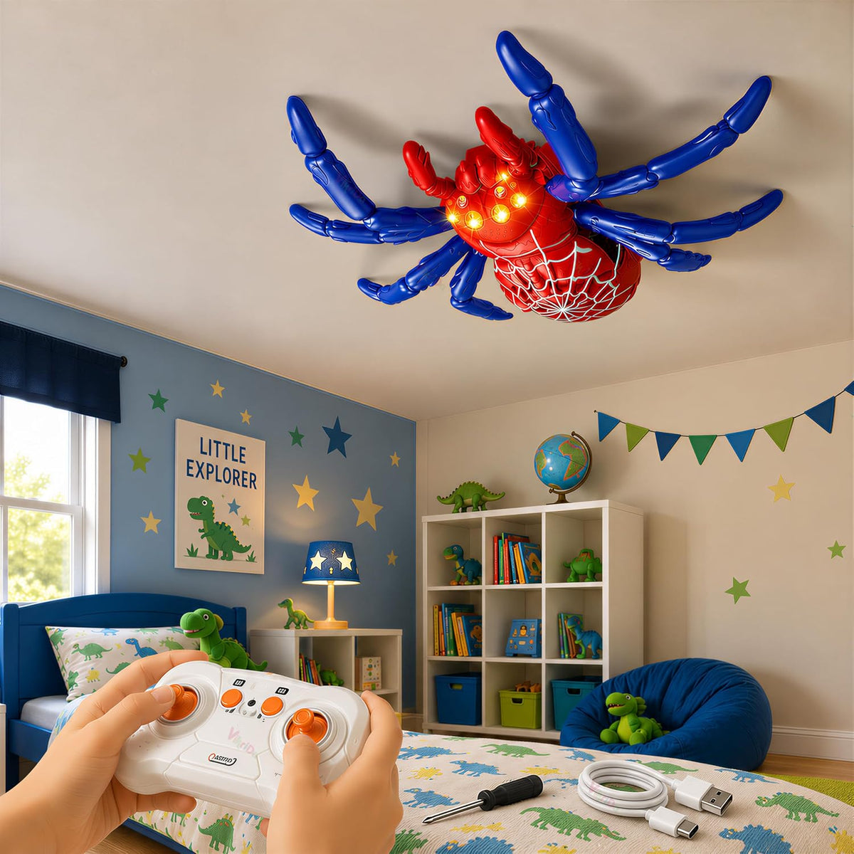 VikriDa Wall Climbing Spider RC Toy for Kids