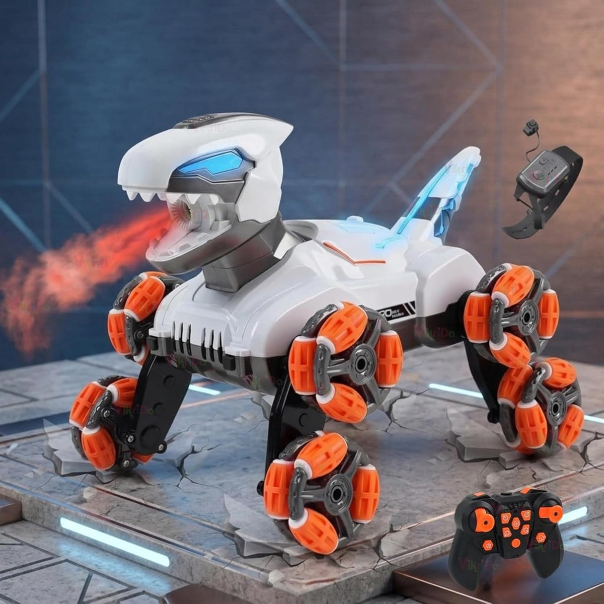 VikriDa Dragon Mechanical Eight-Wheel Robot Car for Kids