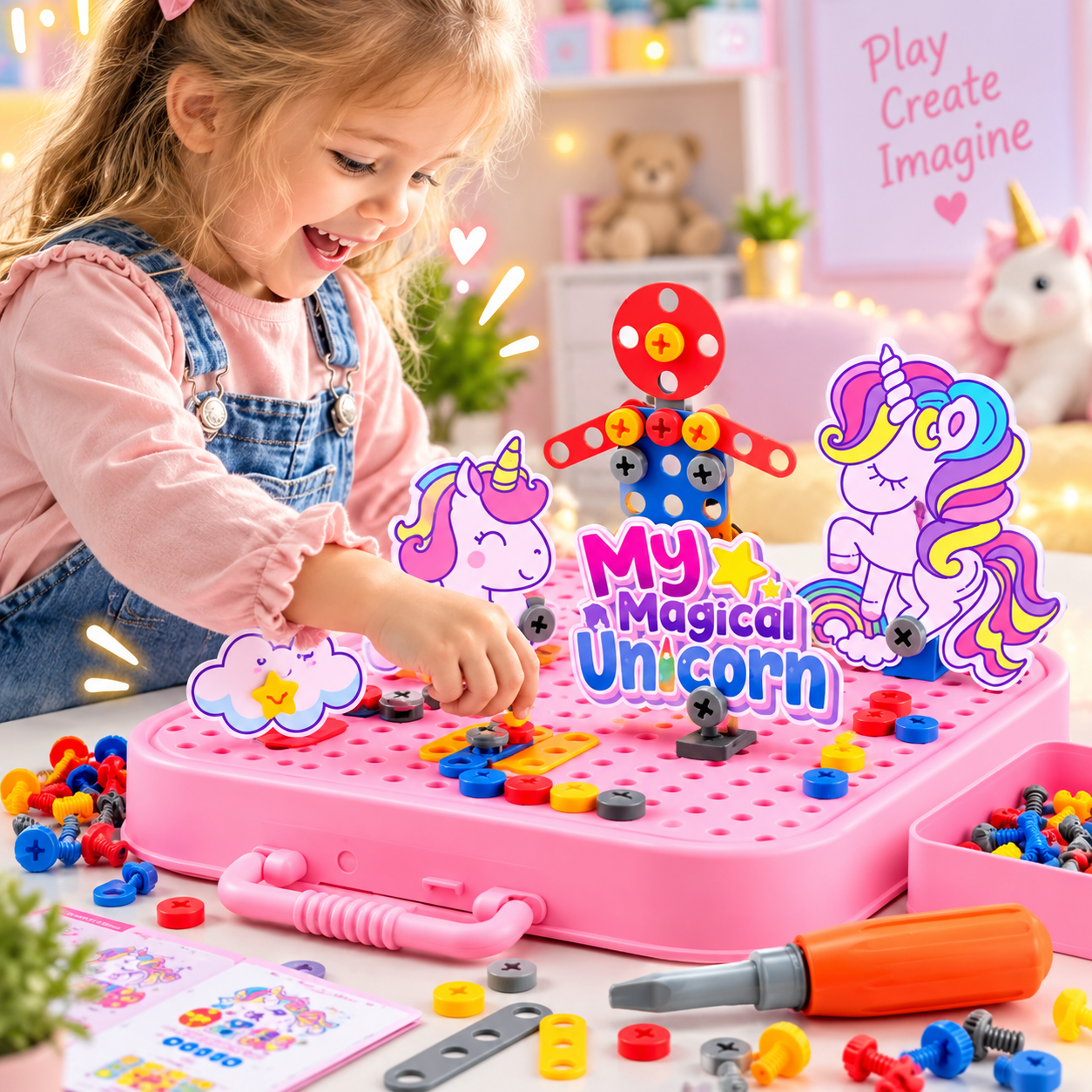 Electric Drill Creative Mosaic Building Toy