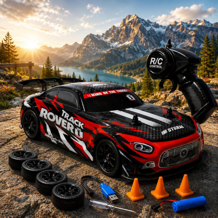 VikriDa Red RC Rapid Drift Car – Remote Control Drift Toy for Kids