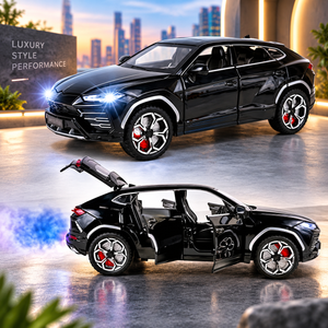 VikriDa 1:24 Lambo Urus Diecast Black Car