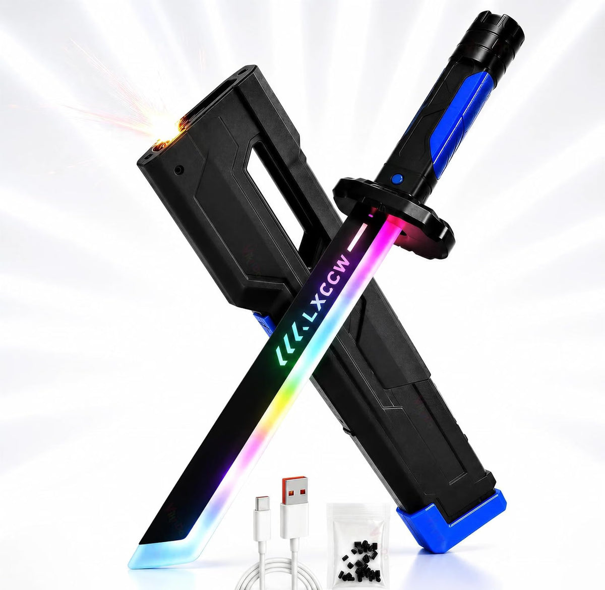 VikriDA Medium RGB Glowing Smoke Sword
