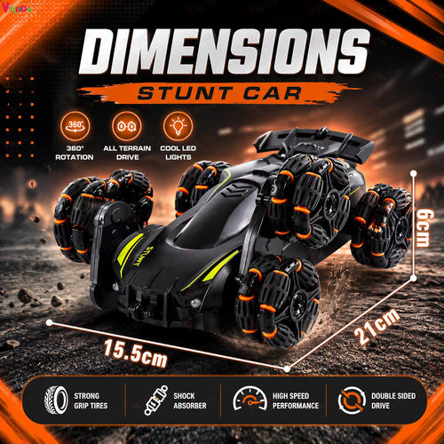 6-Wheel Stunt RC Car