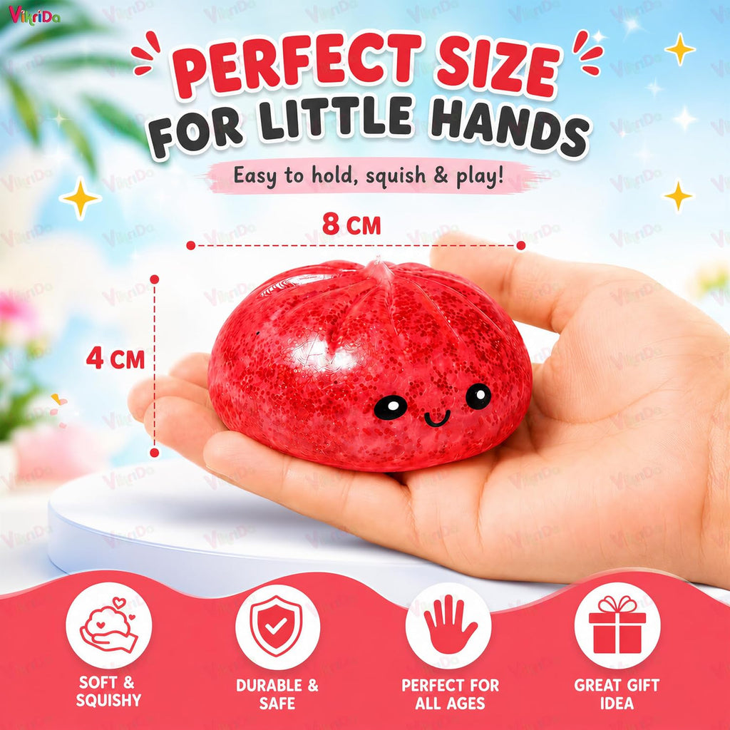 Vikrida Cute Dumpling Squishy Fidget Toy