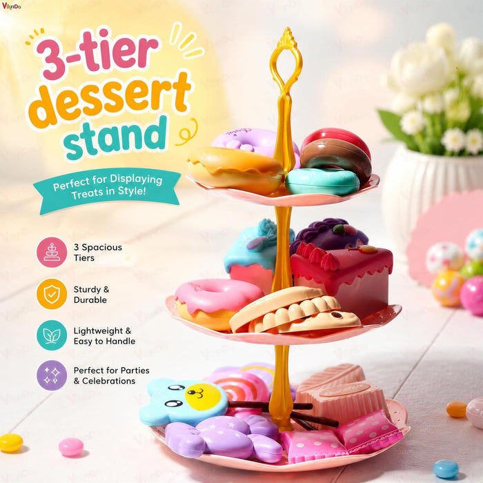 Vikrida 48-Piece Unicorn Kids Pretend Tea Party Set