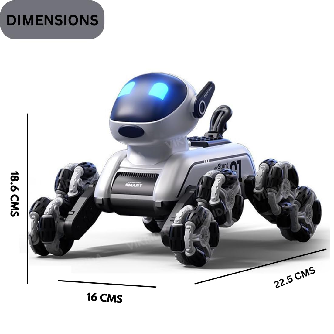 VikriDa Eight-Wheel Mechanical Robot Dog for Kids