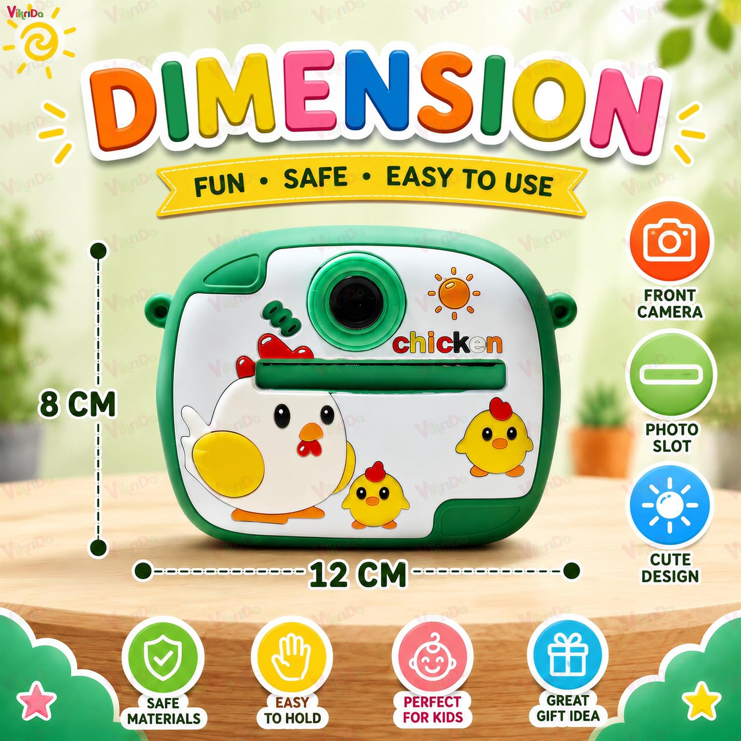 VikriDA Kids Instant Print Camera