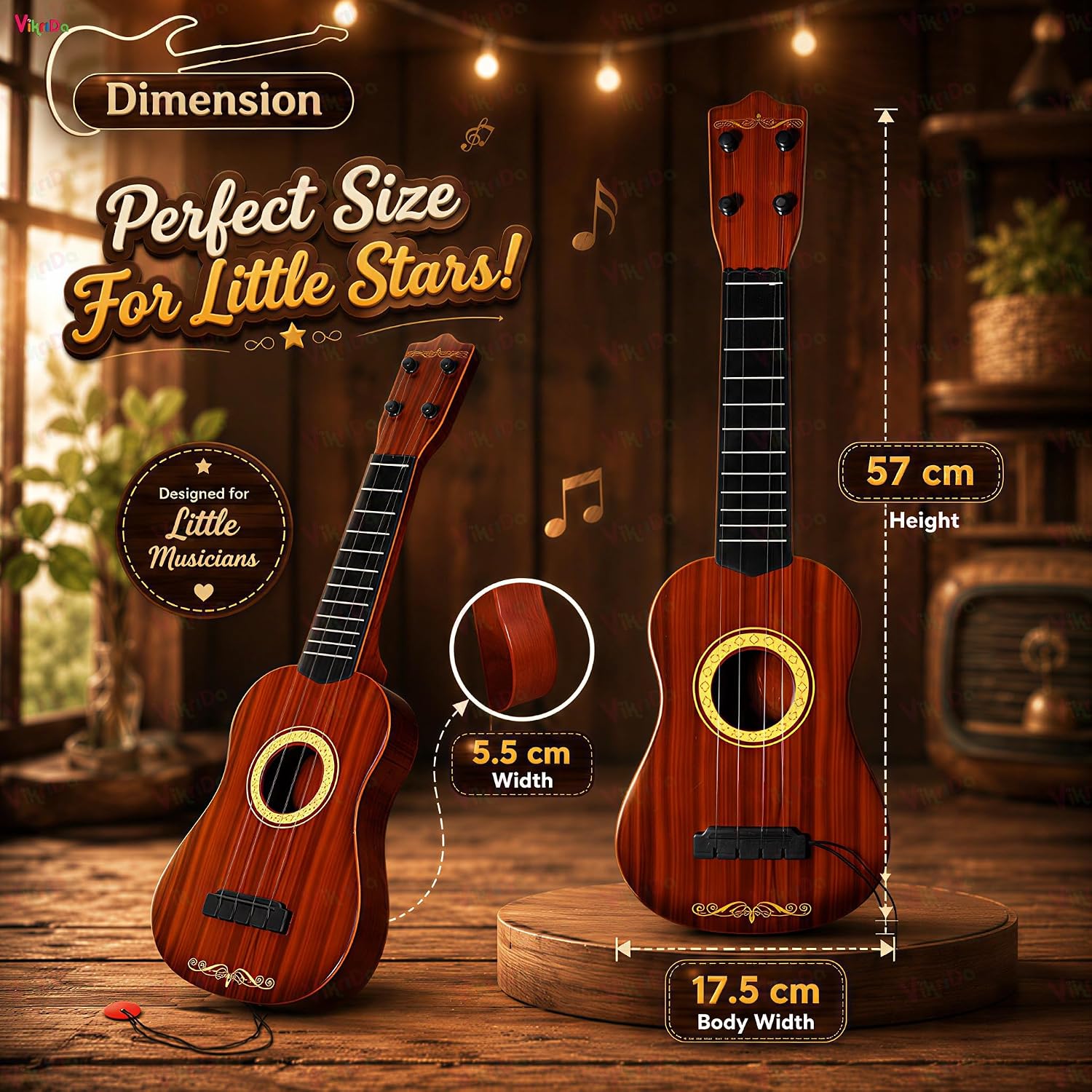 VikriDA Mini Guitar Music Learning Toy