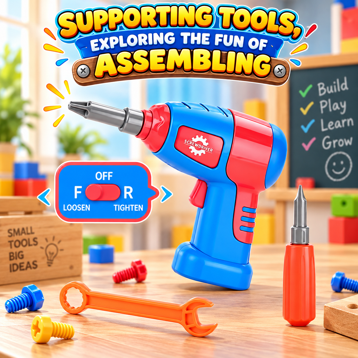 Electric Drill Creative Mosaic Building Toy