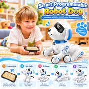 VikriDa Blue Smart Robot Pet Dog with AI for Kids