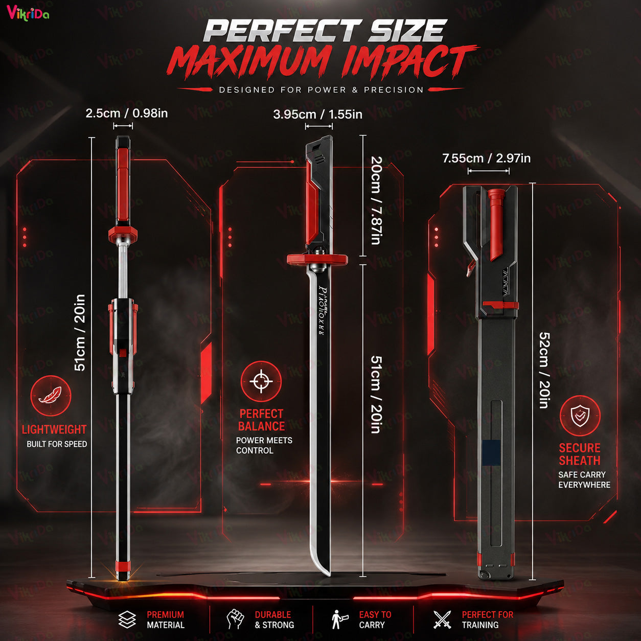 VikriDA Neon Spark Blade Sword