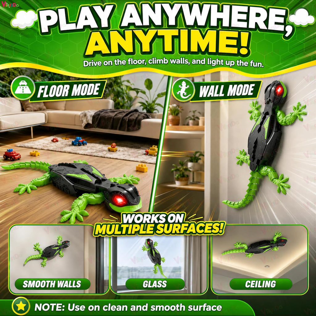VikriDA Wall Climbing RC Gecko Lizard Toy