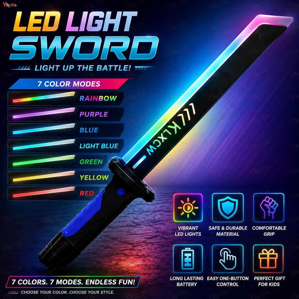 VikriDA Medium RGB Glowing Smoke Sword