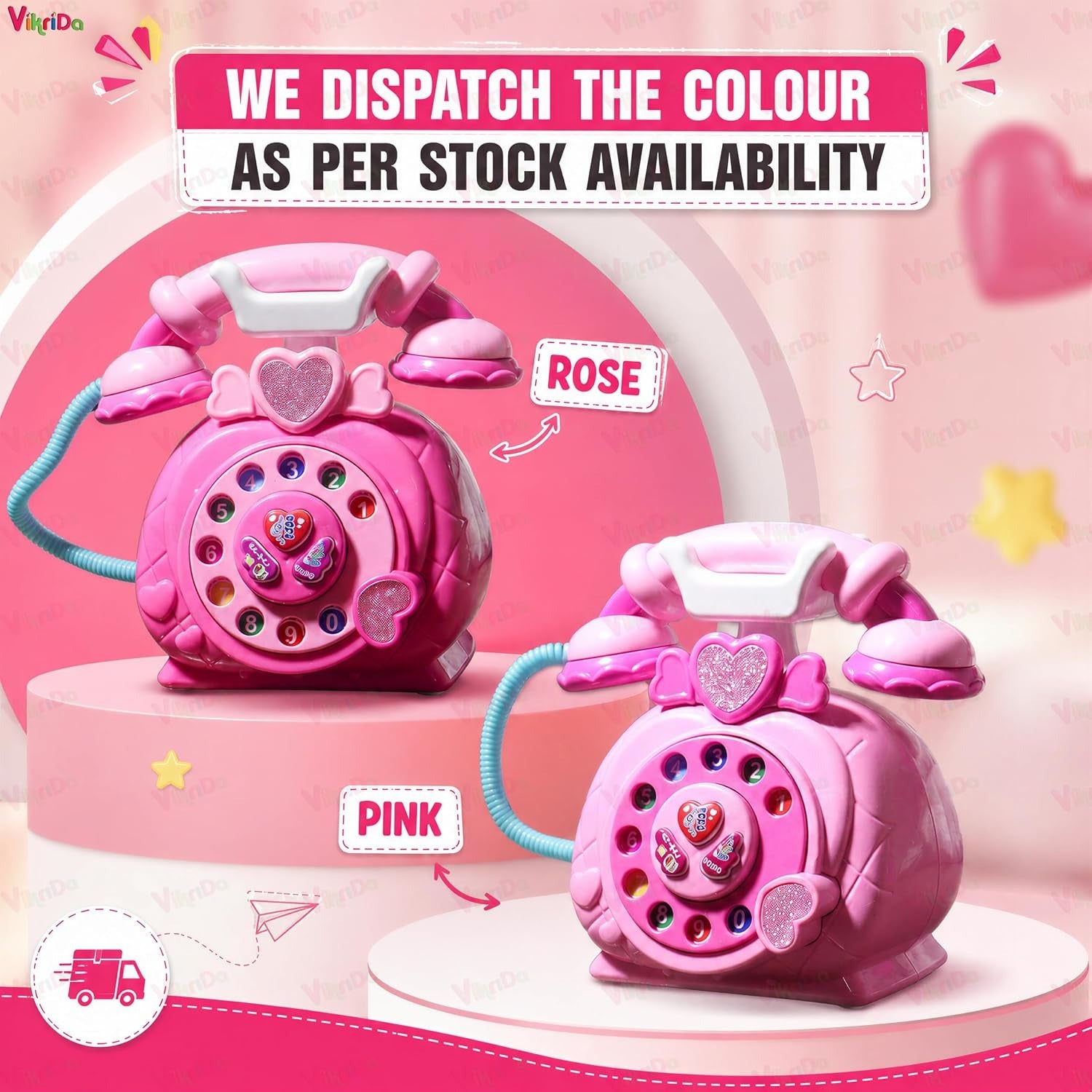 VikriDA Classic Dial Telephone Toy
