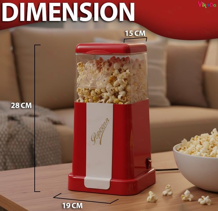 VikriDA Jumbo Oil-Free Popcorn Maker