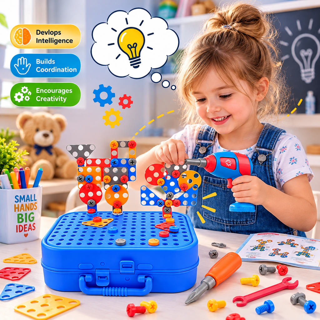 Electric Drill DIY Mosaic Puzzle Set