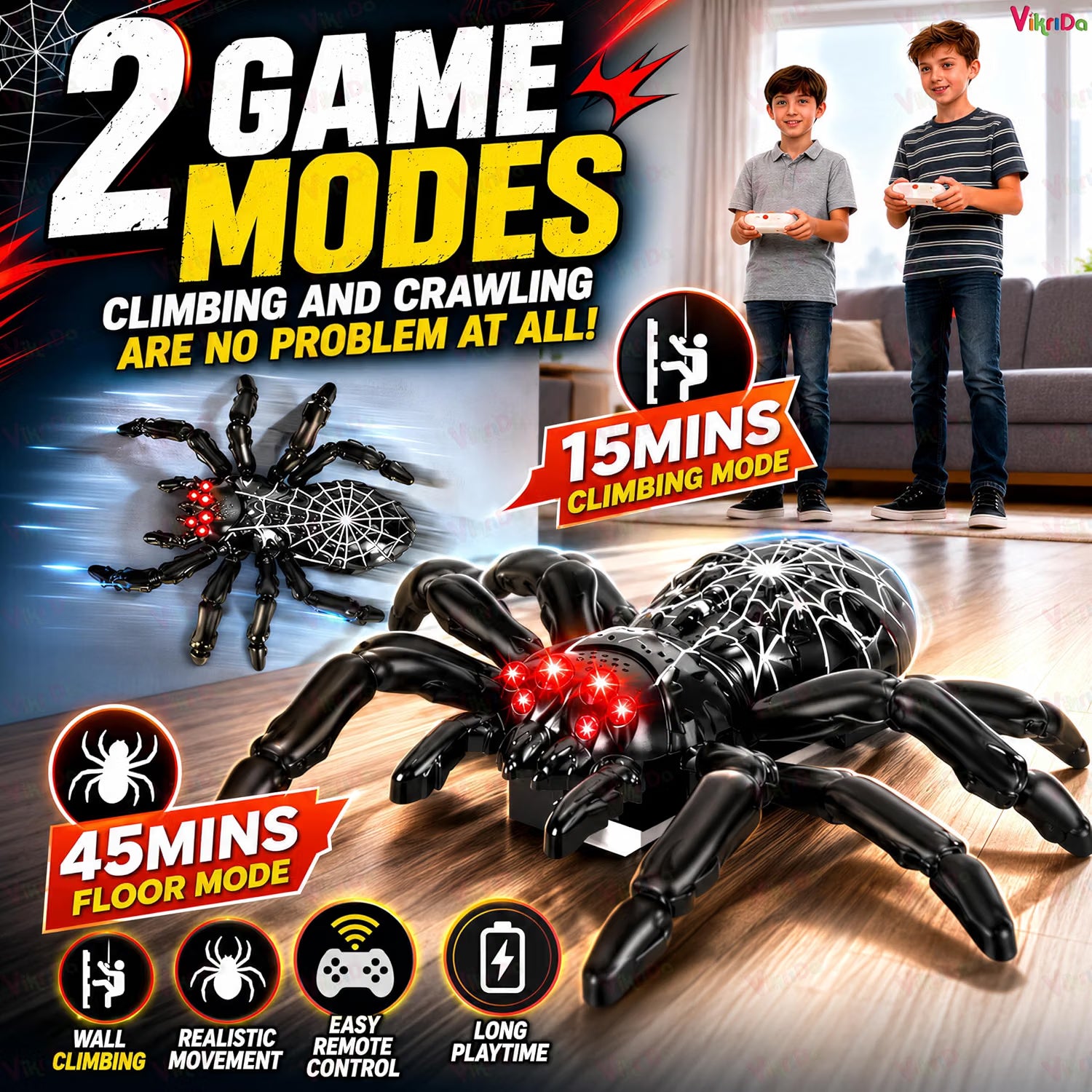 VikriDA Wall Climbing Spider RC Toy