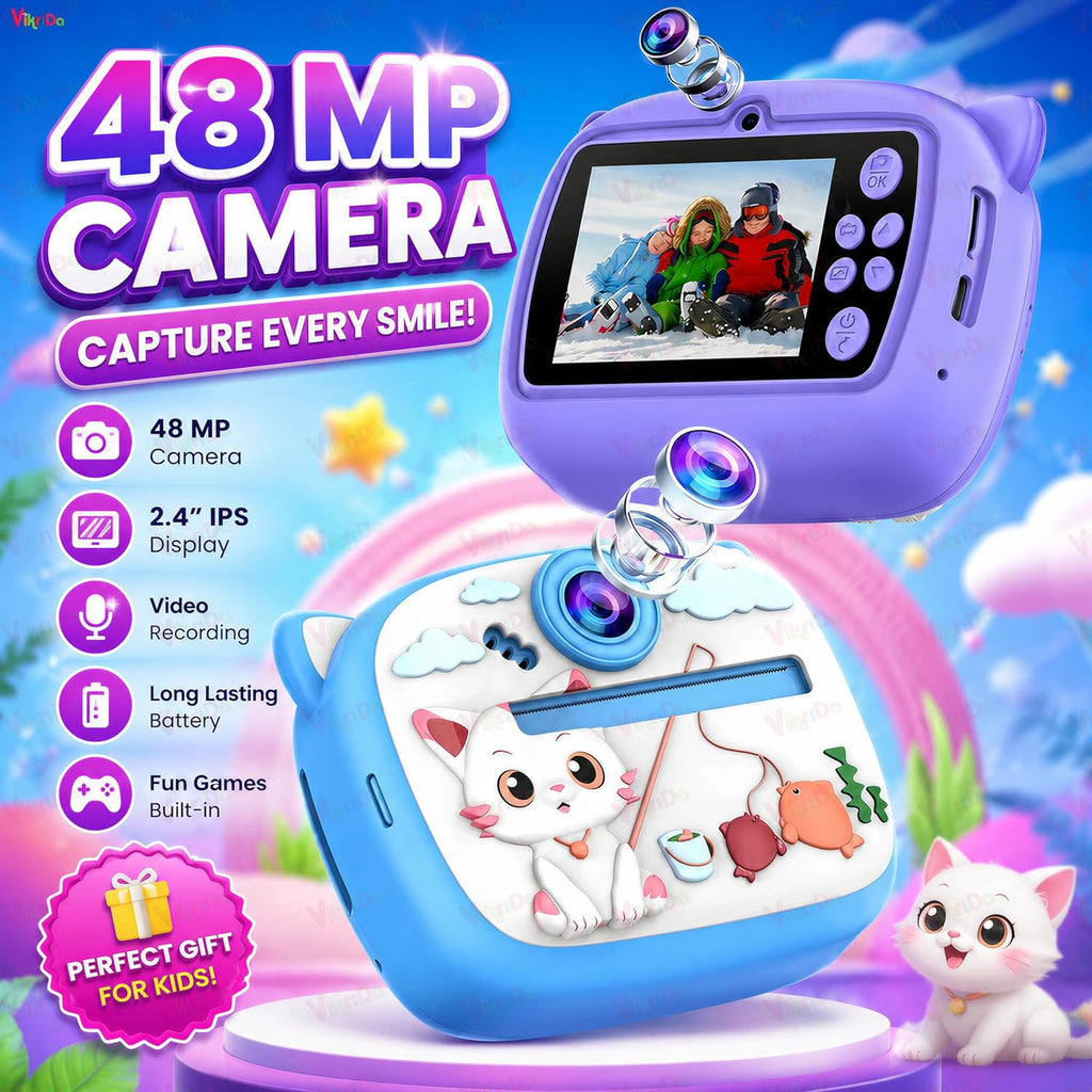 VikriDA Kids Instant Print Camera