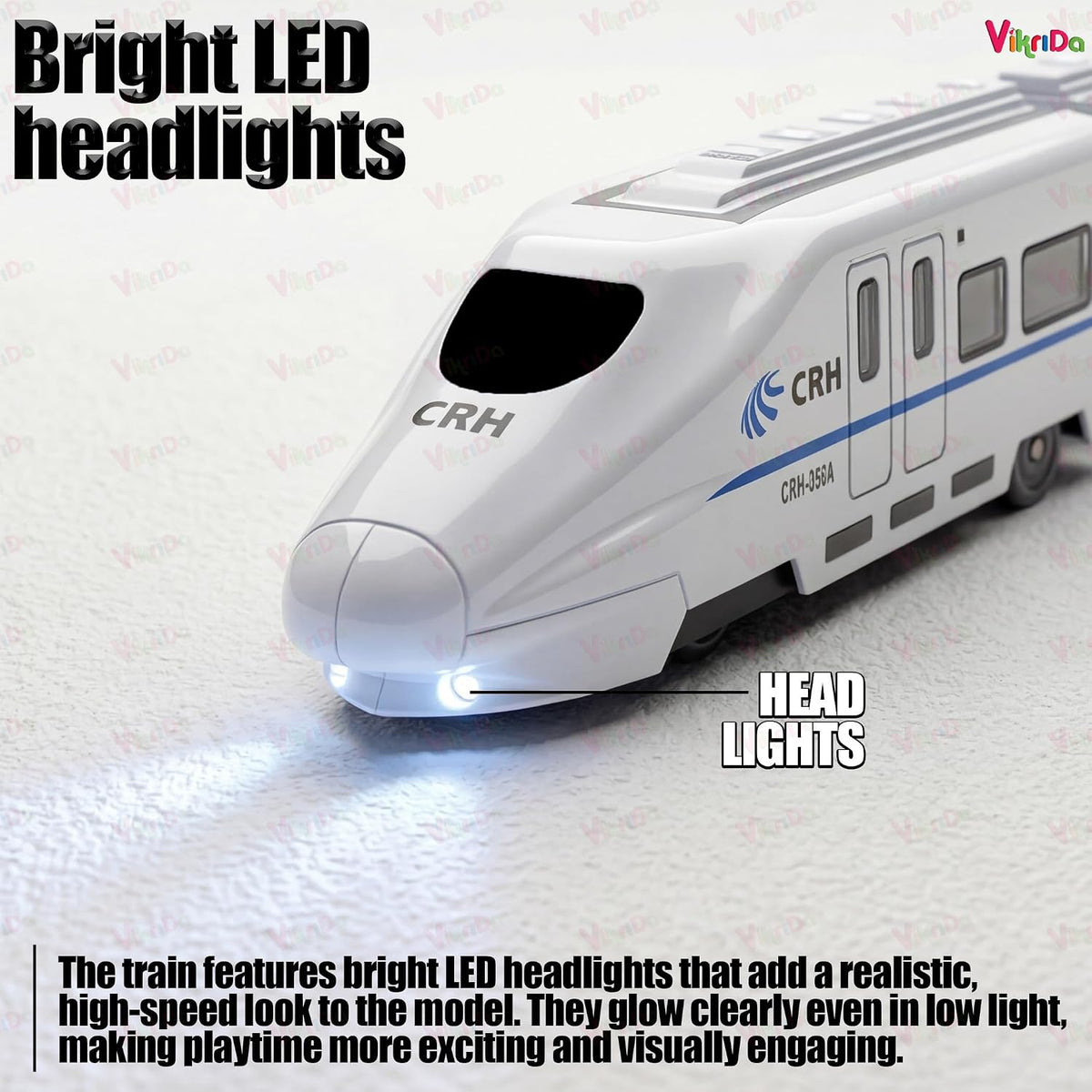 VikriDa High-Speed RC Rail Car – Remote Control Truck Toy for Kids