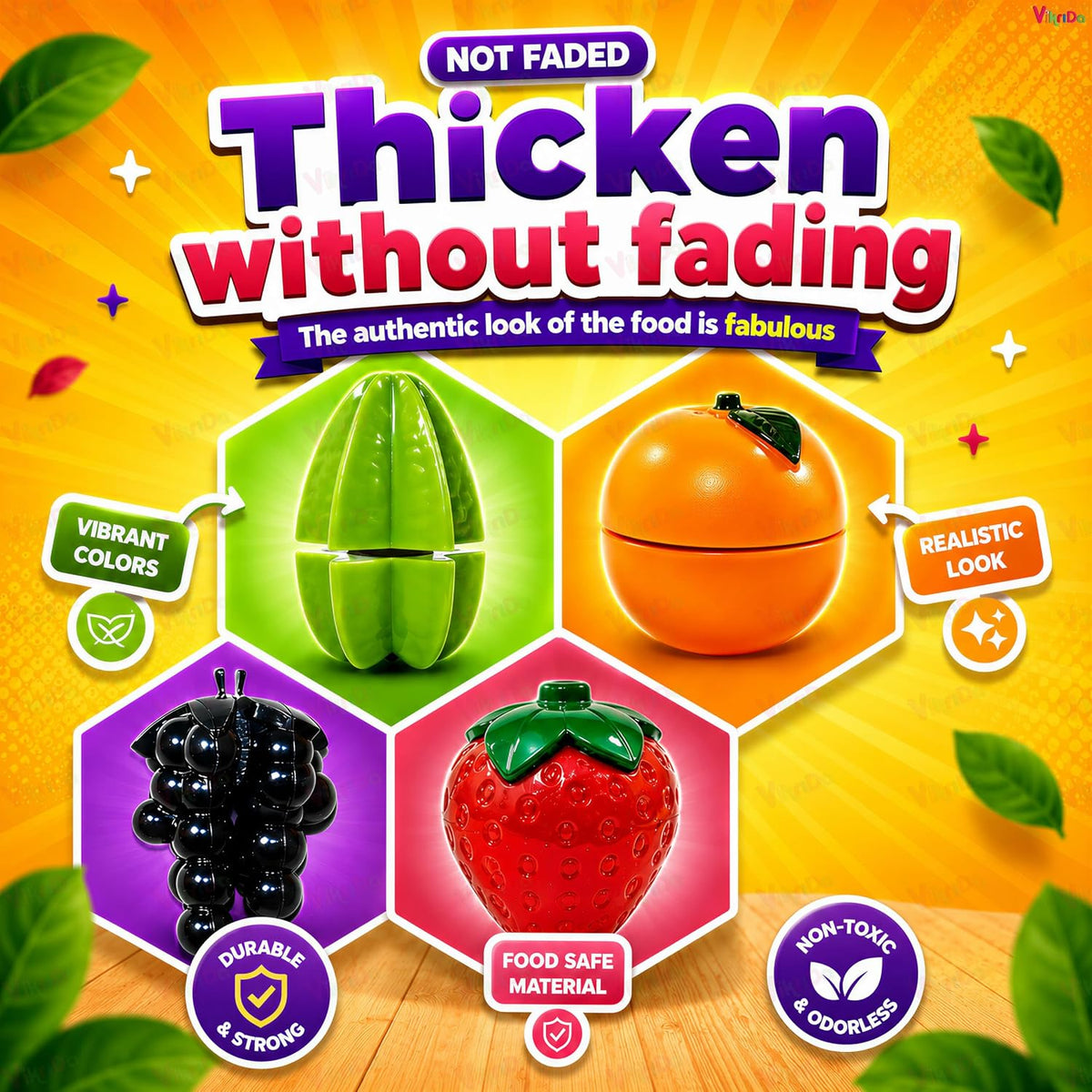 VikriDa Wooden Fruit Cutting Playset for Kids
